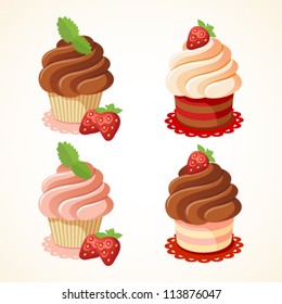 Dessert icon set