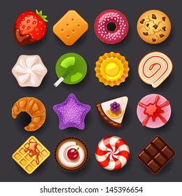 dessert icon set