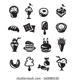 Dessert icon set