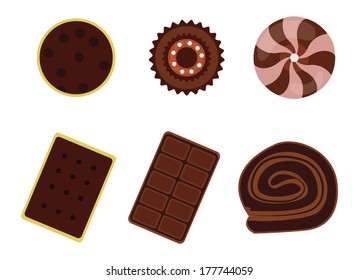 dessert icon set 