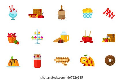 Dessert icon set