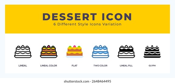 Dessert icon set. Design elements for logo
