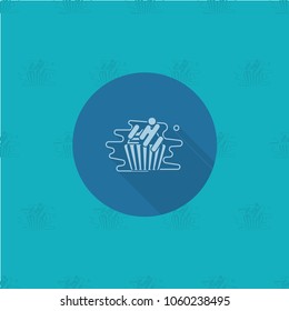 Dessert Icon Set in Flat Design Style. Dessert Icon in Simple, Minimalistic and Modern Flat Design Style for Candy Shop. Monochrome color. Long Shadow