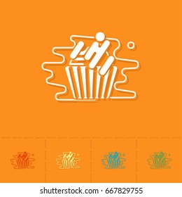 Dessert Icon Set in Flat Design Style. Dessert Icon in Simple, Minimalistic and Modern Flat Design Style for Candy Shop. Colorful