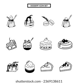 Dessert Icon Set, True Black Icon