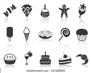 dessert icons set