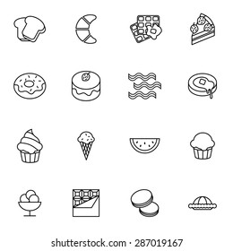 dessert icons set vector illustration For Mobile, Web And Applications

