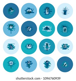 Dessert Icons in Simple, Minimalistic and Modern Flat Design Style for Candy Shop. Clean Work, Vector. Monochrome color