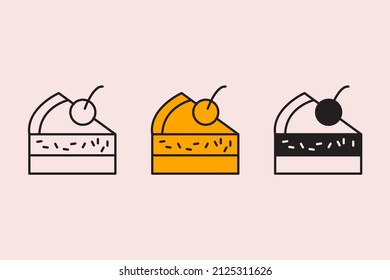 dessert icons  symbol vector elements for infographic web