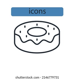 dessert icons  symbol vector elements for infographic web