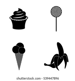 Dessert icons  vector set