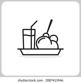 Dessert Icons vector template for app and web. ice cream food and drink in vector illustration