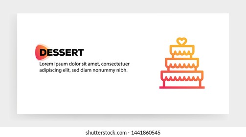 DESSERT AND ILLUSTRATION ICON CONCEPT