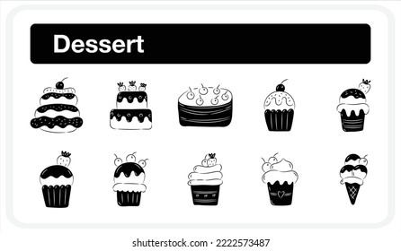 Dessert Illustration Pack for Web Design, Poster, Brochure, Printing, Advertisement, etc.