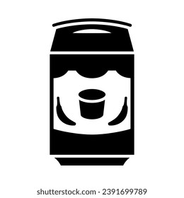 Dessert in the jar solid icon, asian food concept, purin custard pudding vector sign on white background, glyph style icon for mobile concept and web design. Vector graphics