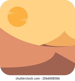 Dessertlandschaft mit sonnenabstraktem Hintergrund