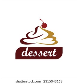 Diseño de logotipo de postre Plantilla de ilustración de icono de vectores