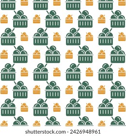 Dessert luxury repeating trendy pattern vector illustration background