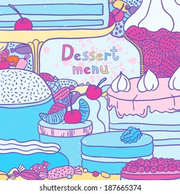 Dessert menu.