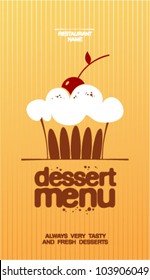 Dessert Menu Card Design template.