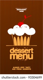 Dessert Menu Card Design template.