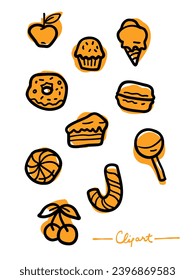 
Desserts Menü-Clip Art Vektorbild