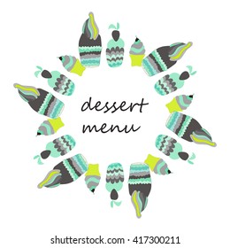 dessert menu cupcake, cards