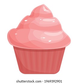 Dessert muffin icon. Cartoon and flat of Dessert muffin vector icon for web design isolated on white background