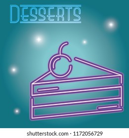 Dessert neon sign