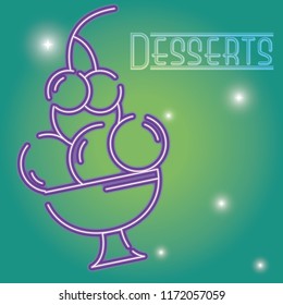 Dessert neon sign