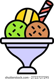 Postre Nuevo Vector de diseño de iconos creativos