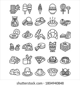 dessert outline icon. vector illustration. Isolated on white background.