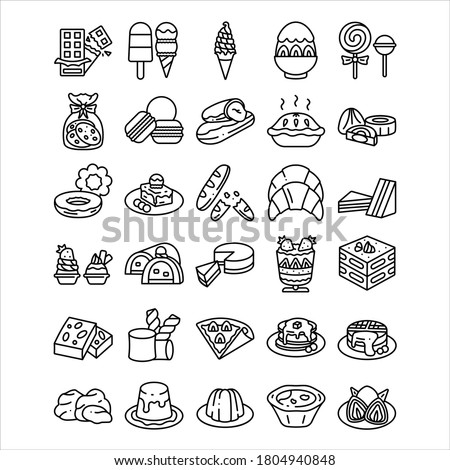 dessert outline icon. vector illustration. Isolated on white background.