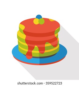 dessert pancake flat icon
