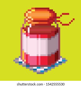 Dessert Pixel Food yum 8bit bottle jam icon 