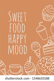dessert quote banner / poster vector