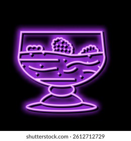 dessert raspberry fruit berry neon light sign vector. dessert raspberry fruit berry illustration