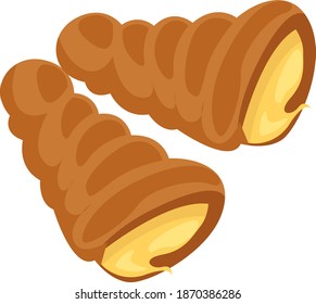 Rolos de sobremesa, ilustração, vetor sobre fundo branco.