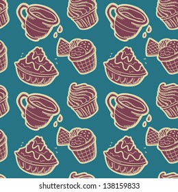 dessert seamless pattern