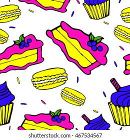 Dessert seamless pattern