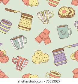 dessert seamless pattern