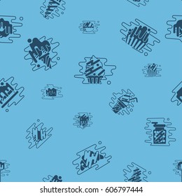 Dessert Seamless Pattern with Modern Flat Elements for Candy Shop, Birthday and Romantic Events. Clean Work. Vector. Monochrome color