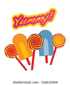 Dessert series (lollipop and ice cream)