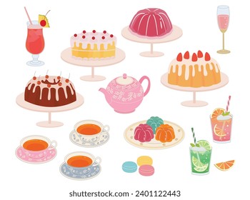 Dessert set. Party and event.