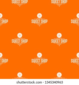 Dessert shop pattern vector orange for any web design best