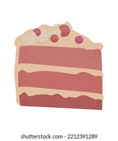 Nachtisch-Slice-Kuchen-Symbol einzeln