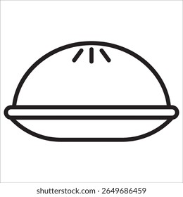 Vector de contorno de icono de stock de postre