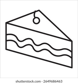 Dessert stock icon outline vector