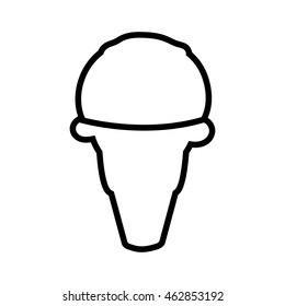 Dessert and sweet concept represented by ice cream icon. Isolated and flat illustration