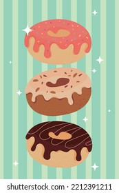 dessert sweet donuts, vector design
